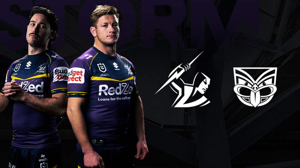 Melbourne Storm and New Zealand Warriors logos